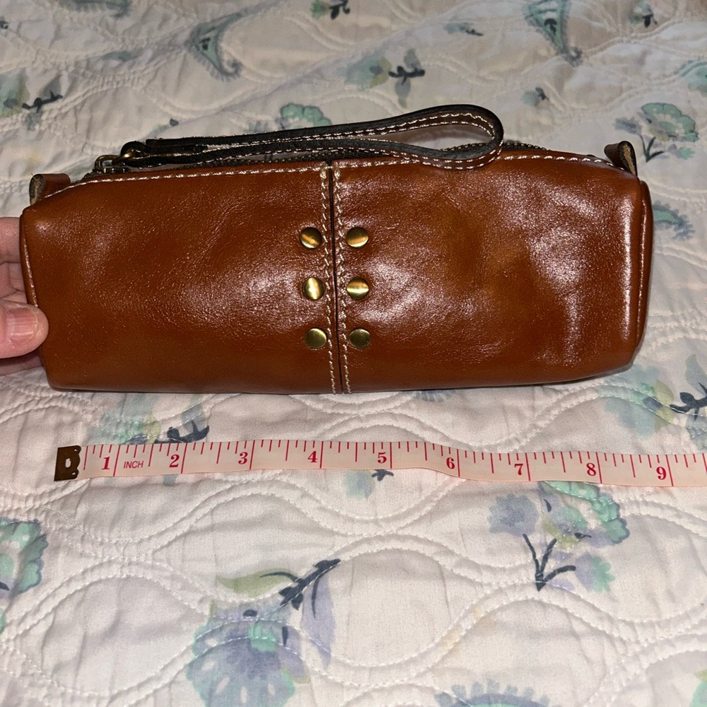 Patrica Nash Brown Leather Bag with wristlet